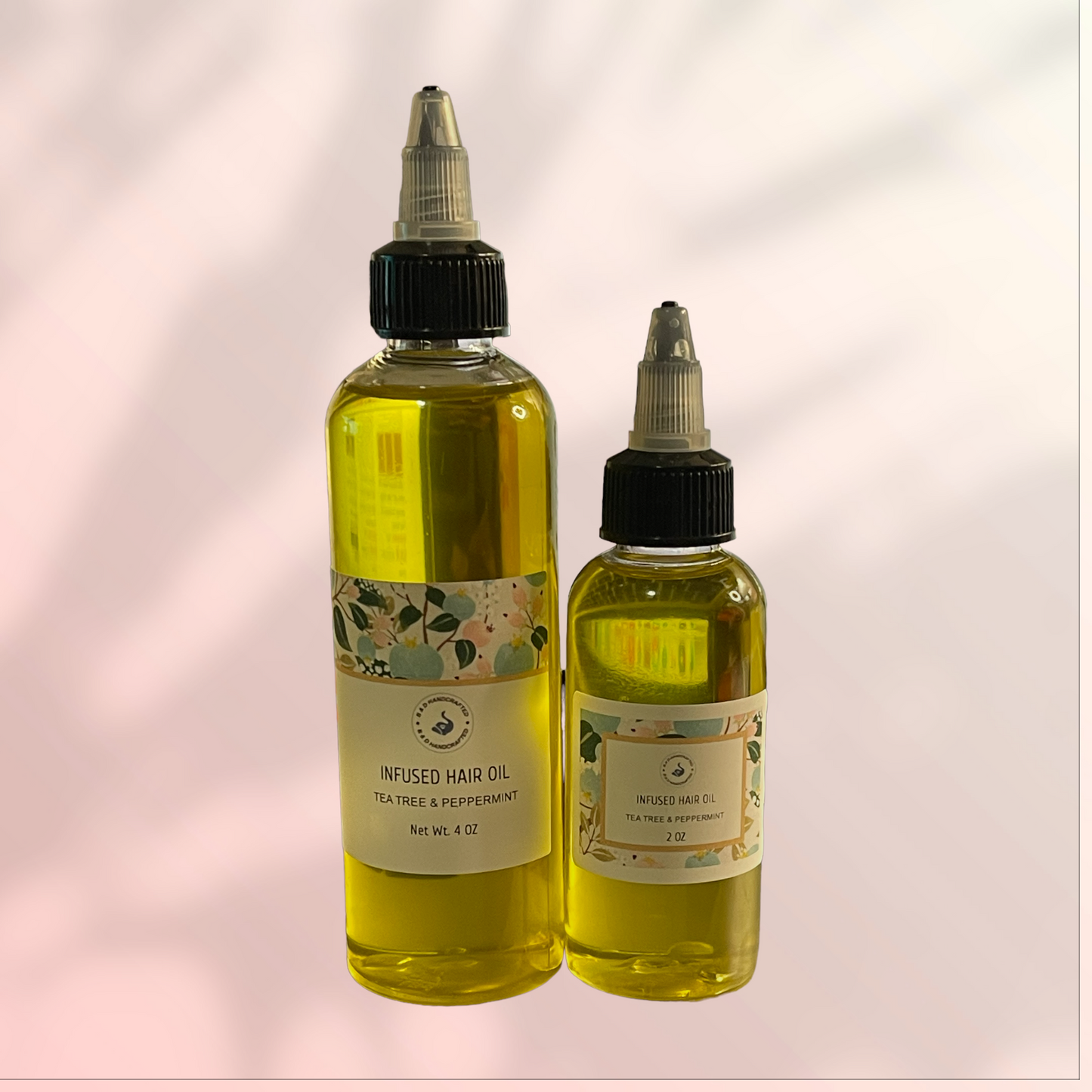 INFUSED HAIR OIL TEA TREE & PEPPERMINT (Used as a hot oil treatment)